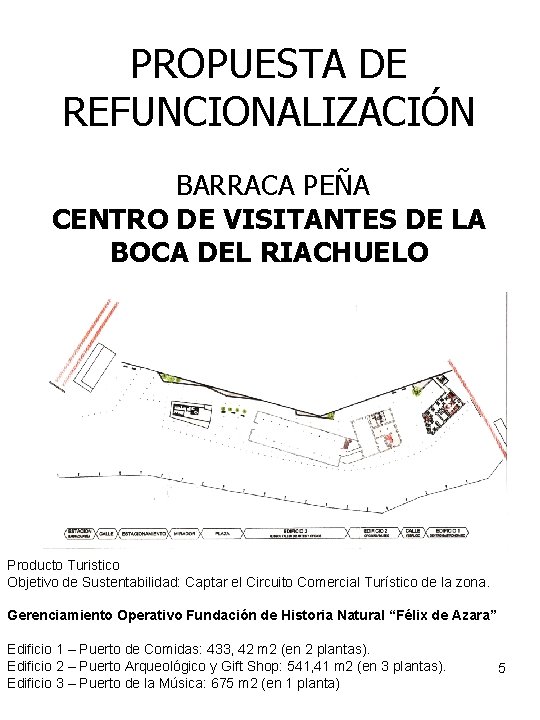 PROPUESTA DE REFUNCIONALIZACIÓN BARRACA PEÑA CENTRO DE VISITANTES DE LA BOCA DEL RIACHUELO Producto