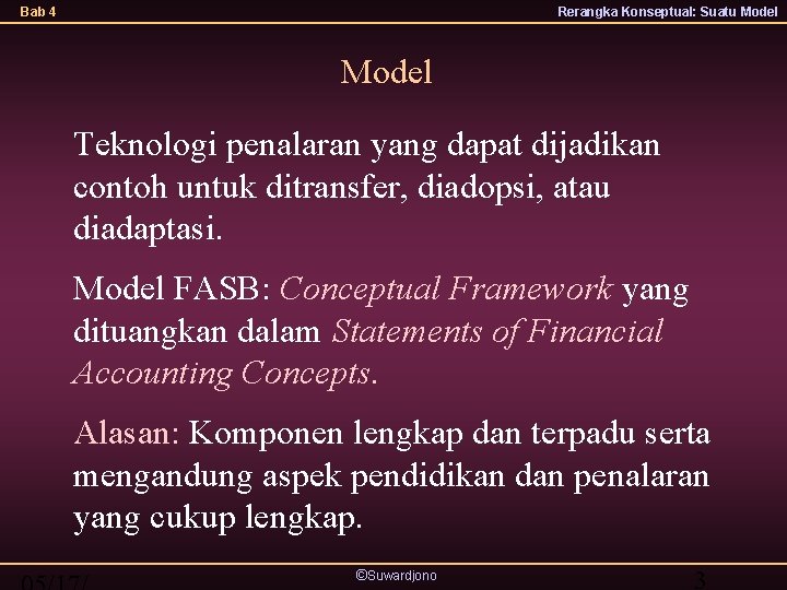 Bab 4 Rerangka Konseptual: Suatu Model Teknologi penalaran yang dapat dijadikan contoh untuk ditransfer,