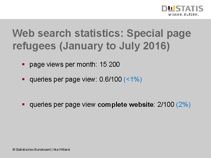 Web search statistics: Special page refugees (January to July 2016) § page views per