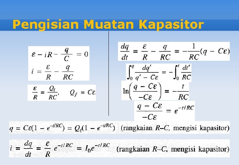 Pengisian Muatan Kapasitor 