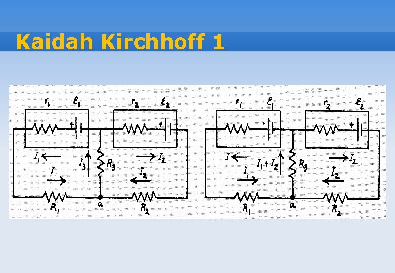 Kaidah Kirchhoff 1 