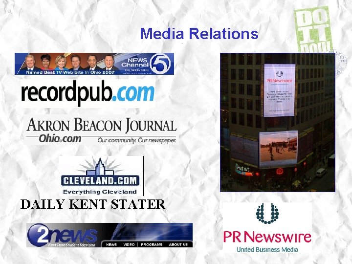 Media Relations DAILY KENT STATER 