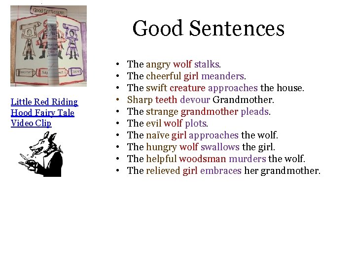 Good Sentences Little Red Riding Hood Fairy Tale Video Clip • • • The