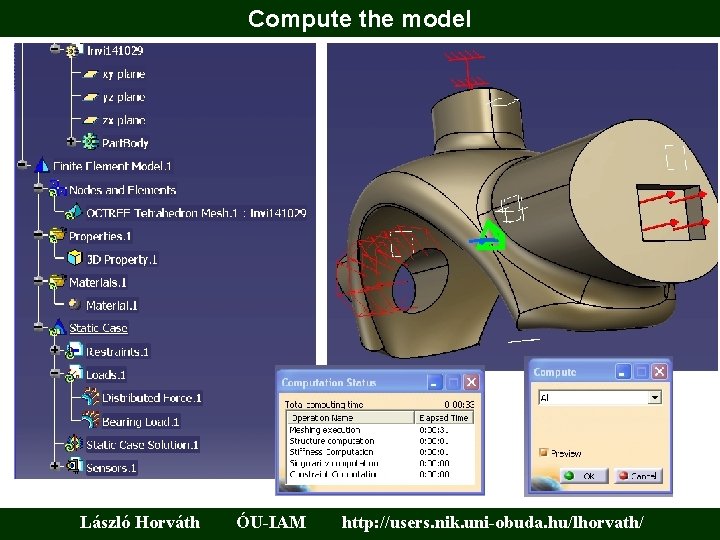 Compute the model László Horváth ÓU-IAM http: //users. nik. uni-obuda. hu/lhorvath/ 