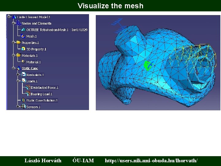 Visualize the mesh László Horváth ÓU-IAM http: //users. nik. uni-obuda. hu/lhorvath/ 