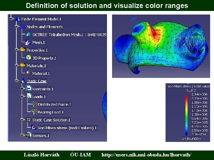 Definition of solution and visualize color ranges László Horváth ÓU-IAM http: //users. nik. uni-obuda.