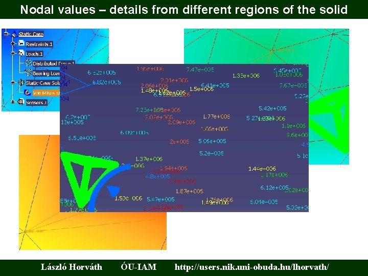 Nodal values – details from different regions of the solid László Horváth ÓU-IAM http: