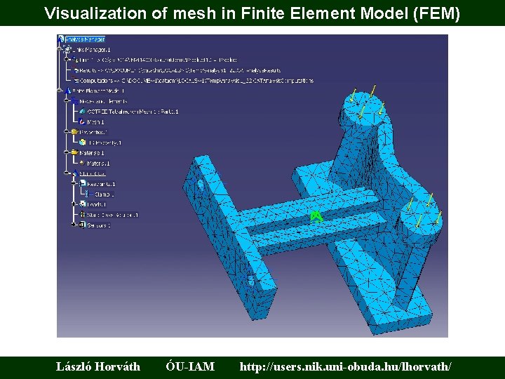 Visualization of mesh in Finite Element Model (FEM) László Horváth ÓU-IAM http: //users. nik.