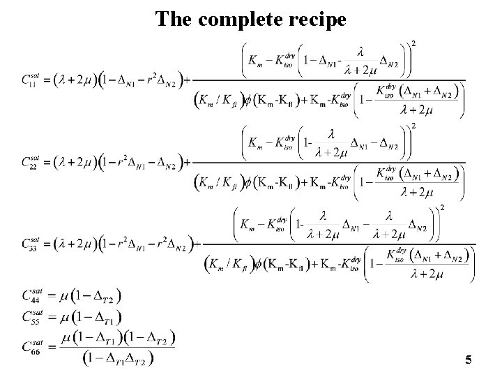 The complete recipe 5 
