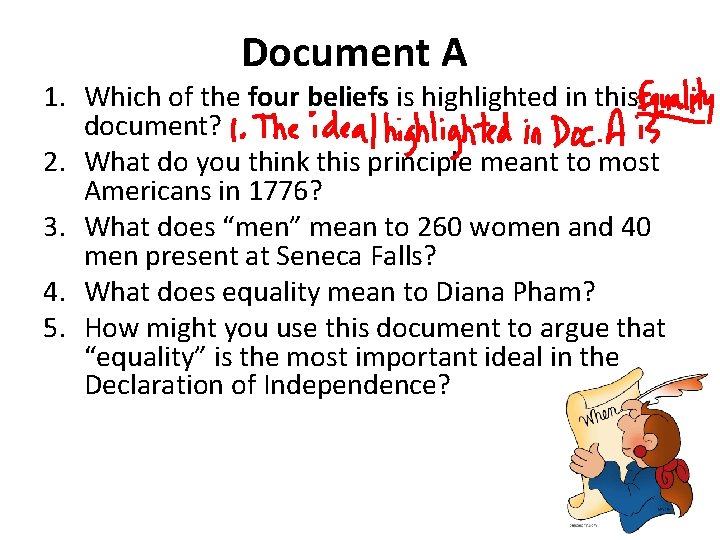 Document A 1. Which of the four beliefs is highlighted in this document? 2.