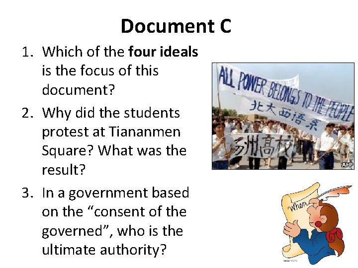 Document C 1. Which of the four ideals is the focus of this document?