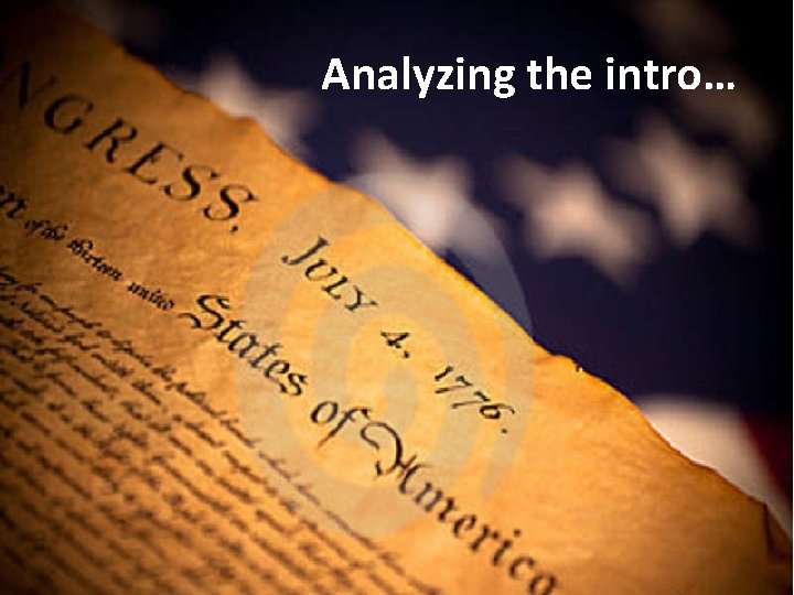 Analyzing the intro… 