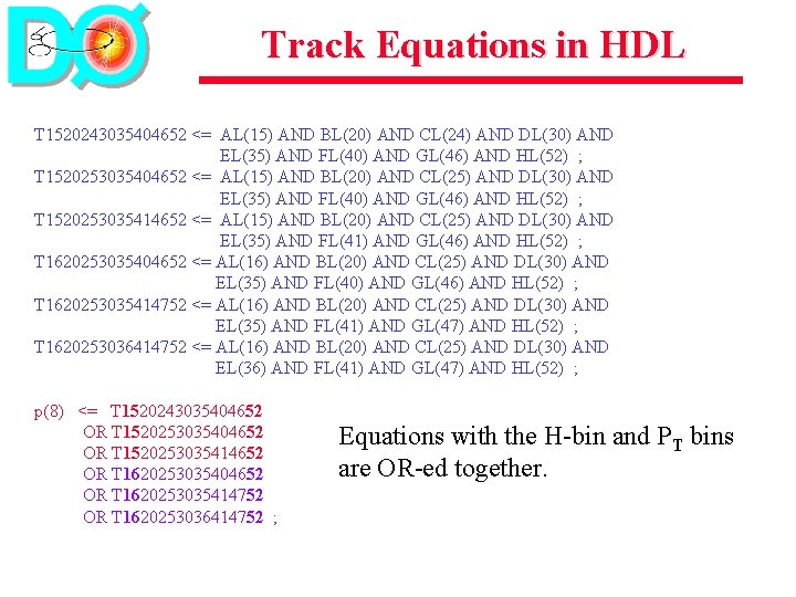 Track Equations in HDL T 1520243035404652 <= AL(15) AND BL(20) AND CL(24) AND DL(30)