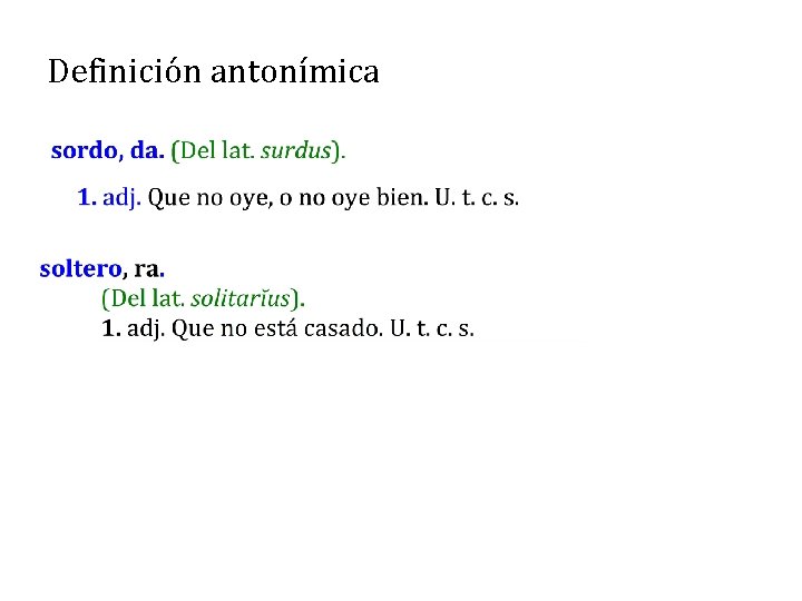 Definición antonímica 