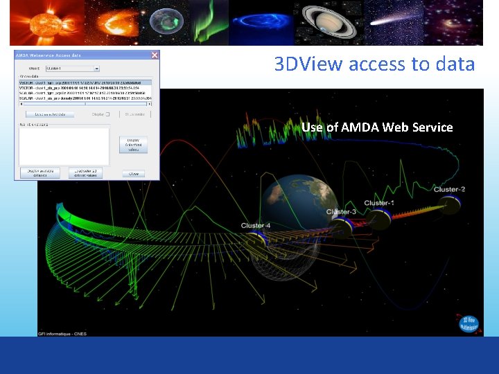 3 DView access to data Use of AMDA Web Service 