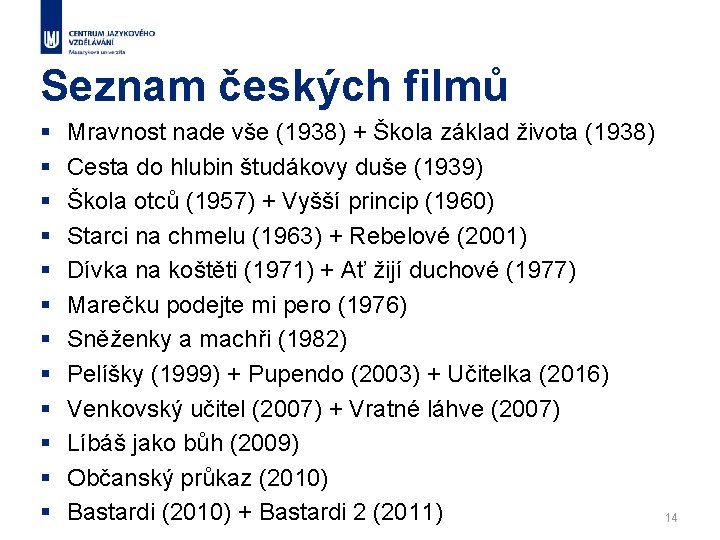 Seznam českých filmů § § § Mravnost nade vše (1938) + Škola základ života