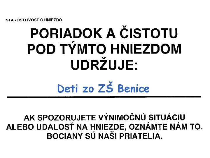 Deti zo ZŠ Benice 