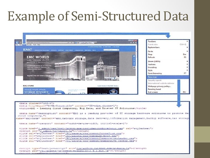 Example of Semi-Structured Data 