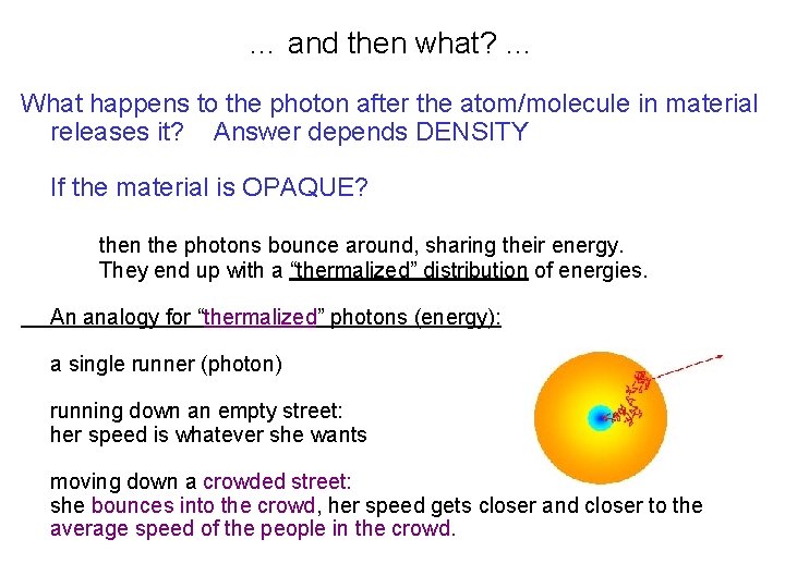 … and then what? … What happens to the photon after the atom/molecule in