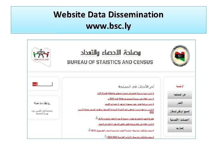 Website Data Dissemination www. bsc. ly 
