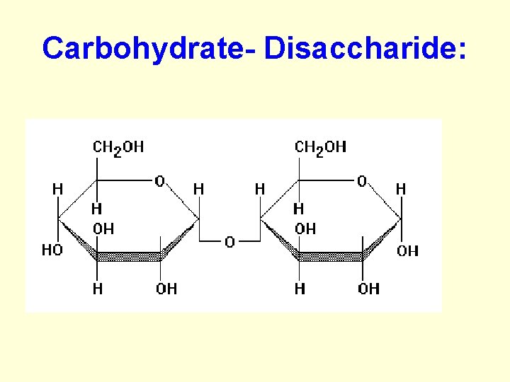 Carbohydrate- Disaccharide: 