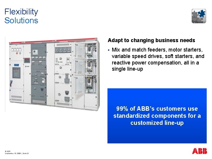 Flexibility Solutions Adapt to changing business needs § Mix and match feeders, motor starters,