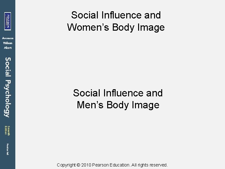 Social Influence and Women’s Body Image Social Influence and Men’s Body Image Copyright ©
