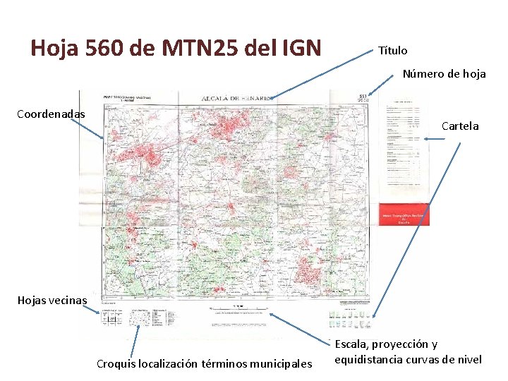 Hoja 560 de MTN 25 del IGN Título Número de hoja Coordenadas Cartela Hojas