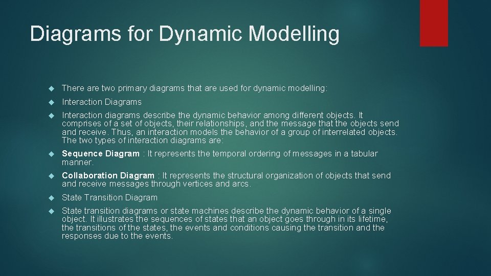 Diagrams for Dynamic Modelling There are two primary diagrams that are used for dynamic Diagrams for Dynamic Modelling There are two primary diagrams that are used for dynamic