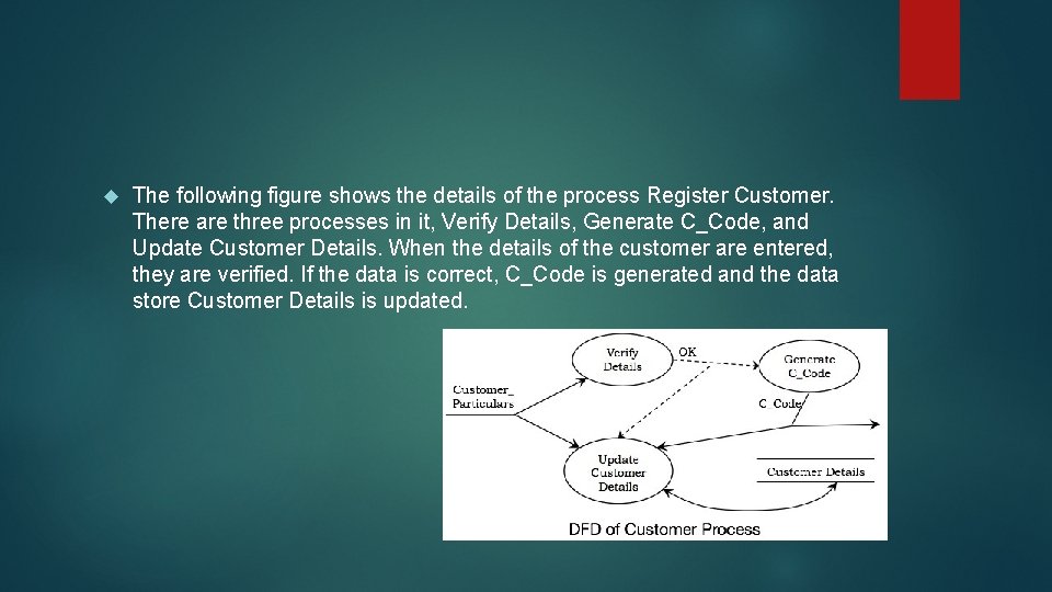  The following figure shows the details of the process Register Customer. There are