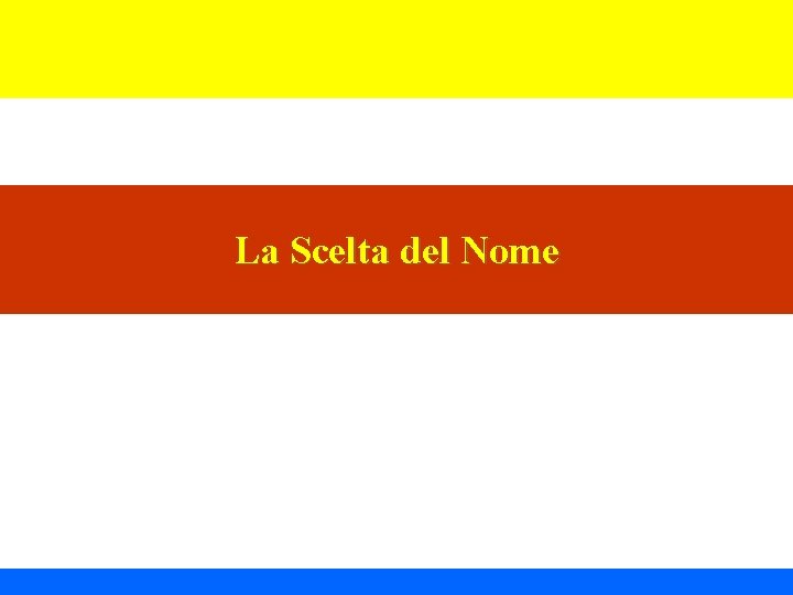 La Scelta del Nome 