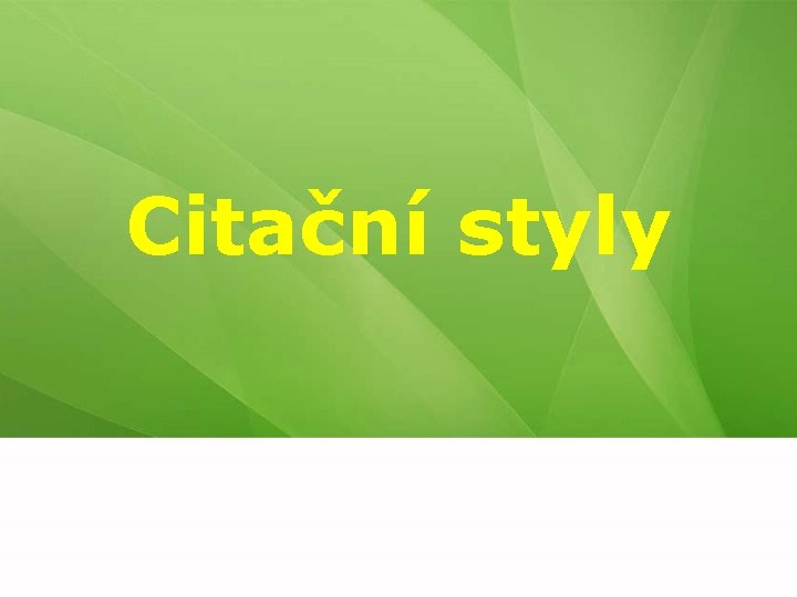 Citační styly 