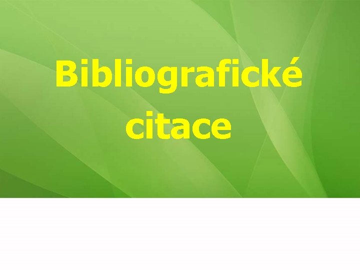 Bibliografické citace 