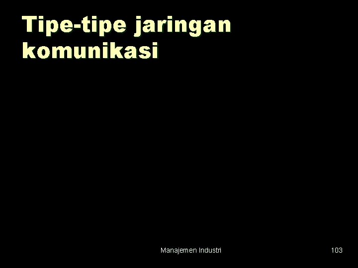 Tipe-tipe jaringan komunikasi Manajemen Industri 103 