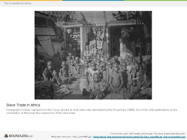 The Scramble for Africa Slave Trade in Africa Photograph of slaves captured from the