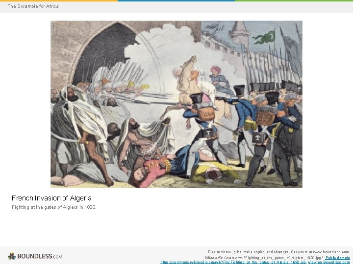 The Scramble for Africa French Invasion of Algeria Fighting at the gates of Algiers