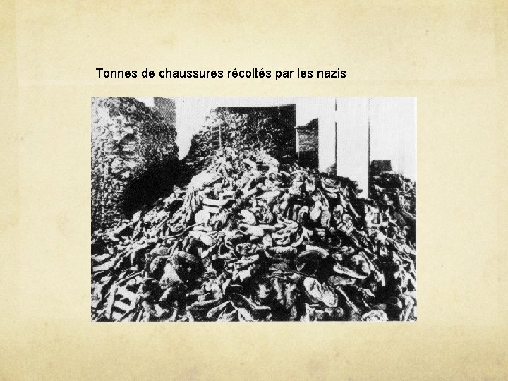 Tonnes de chaussures récoltés par les nazis 