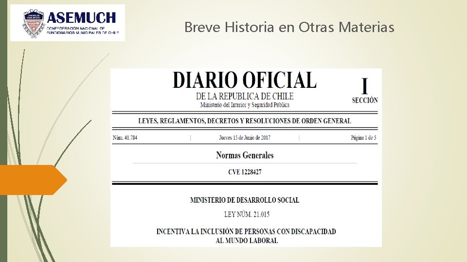 Breve Historia en Otras Materias 