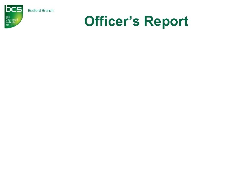 Officer’s Report 