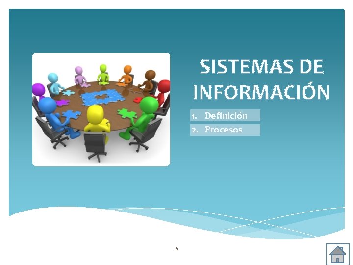 SISTEMAS DE INFORMACIÓN 1. Definición 2. Procesos 6 