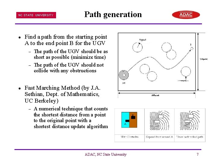 NC STATE UNIVERSITY l Find a path from the starting point A to the