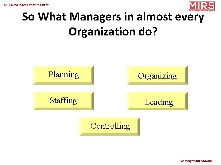 Skill Development at it’s Best So What Managers in almost every Organization do? Planning