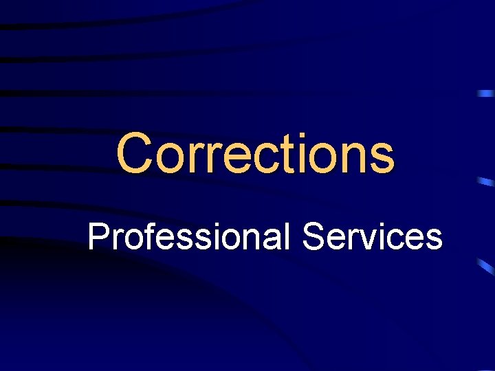 Corrections Professional Services 