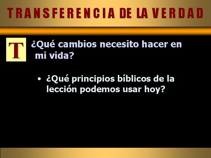 T R A N S F E R E N C I A DE