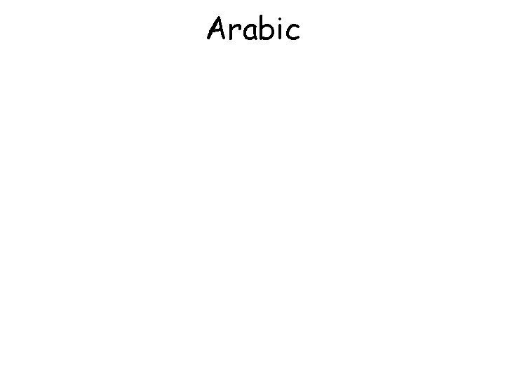 Arabic 