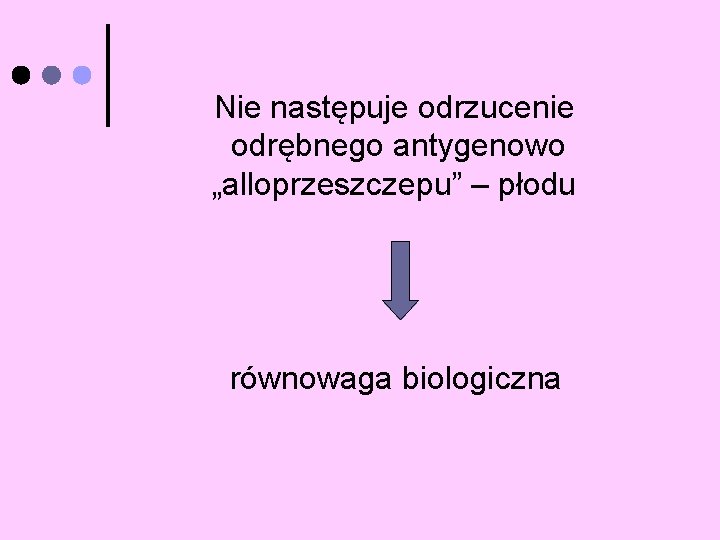 Nie następuje odrzucenie odrębnego antygenowo „alloprzeszczepu” – płodu równowaga biologiczna 