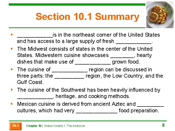Section 10. 1 Summary § ______is in the northeast corner of the United States