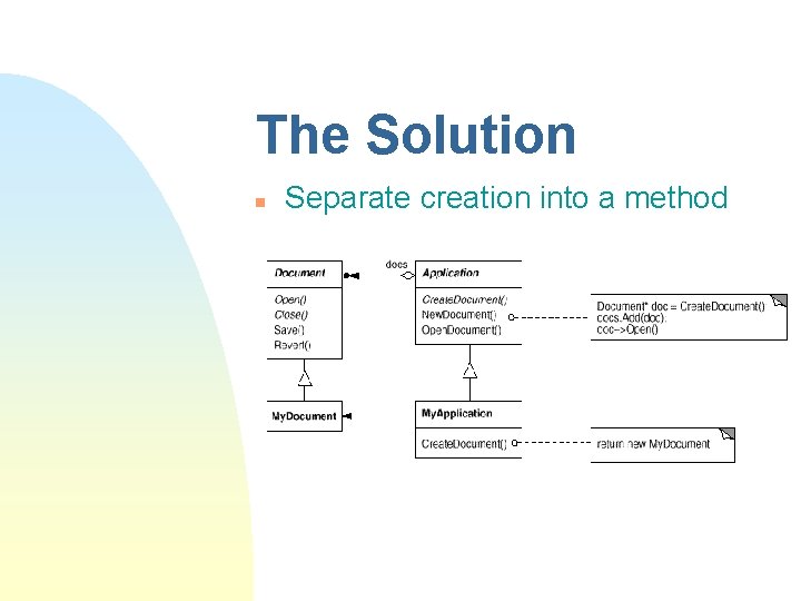 The Solution n Separate creation into a method 