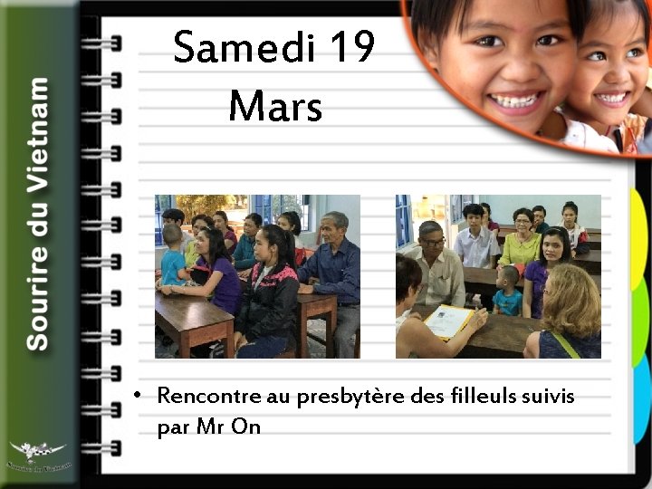 Samedi 19 Mars • Rencontre au presbytère des filleuls suivis par Mr On 