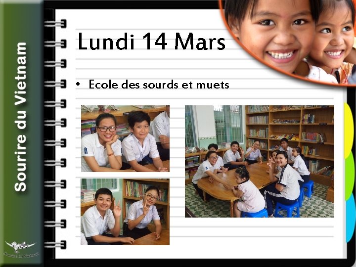 Lundi 14 Mars • Ecole des sourds et muets 